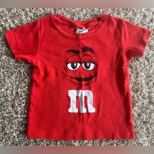 Children’s red m&m’s t-shirt - 4T